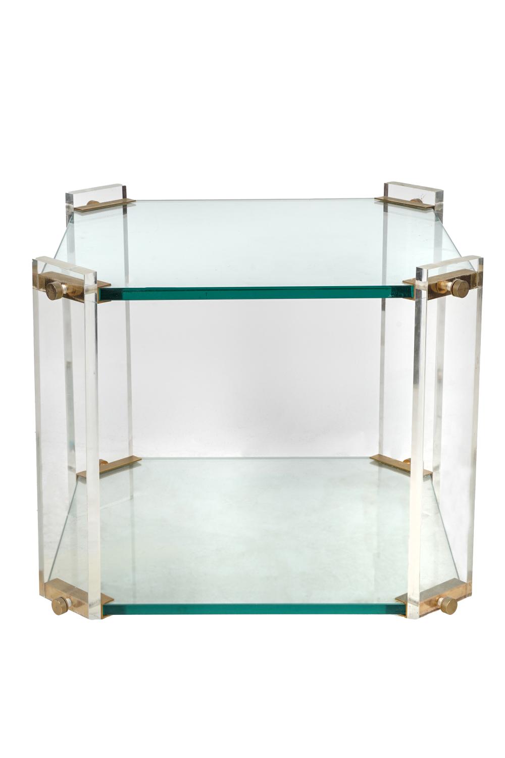 ACRYLIC SIDE TABLEwith two tiers 33312c