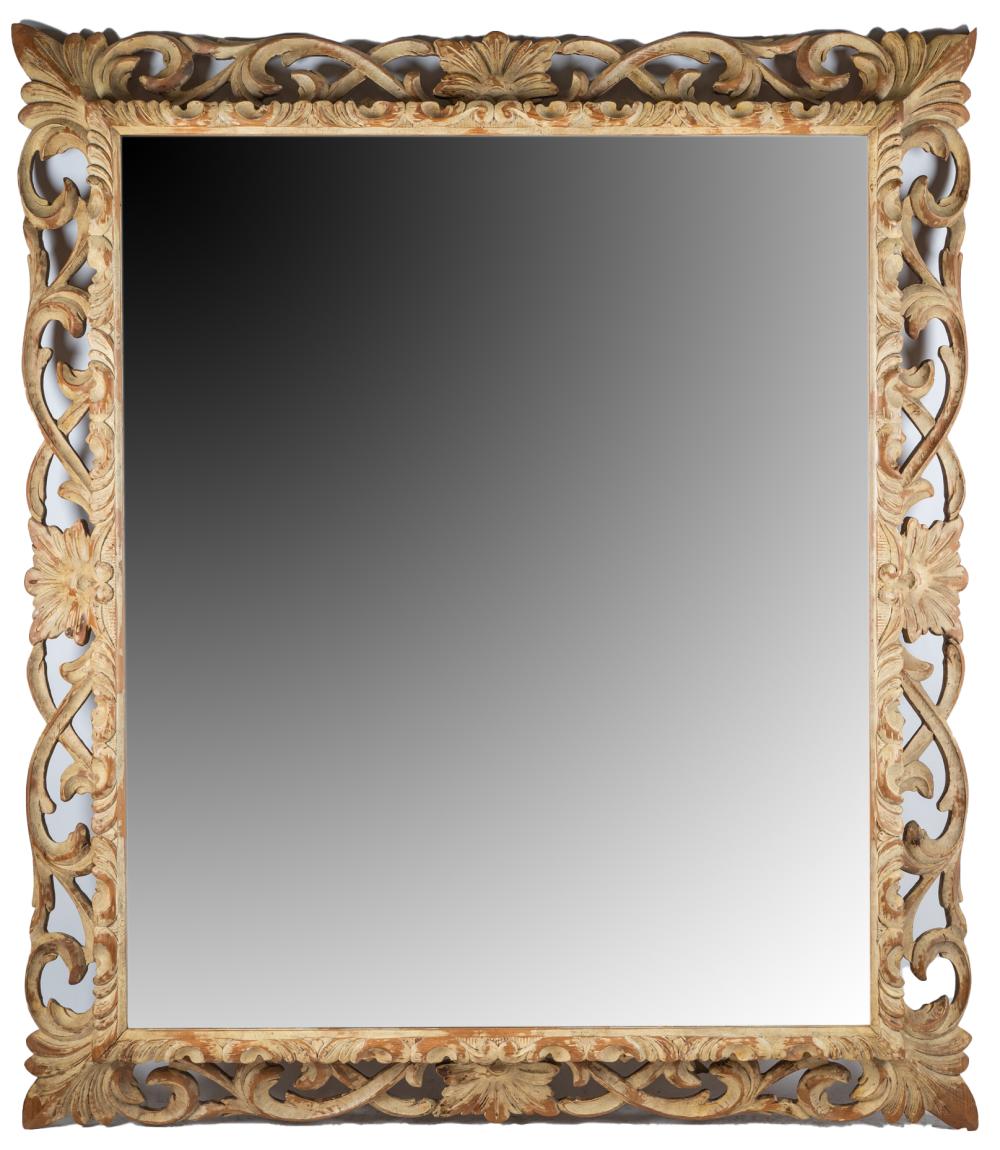 CARVED RECTANGULAR MIRRORpainted 333171