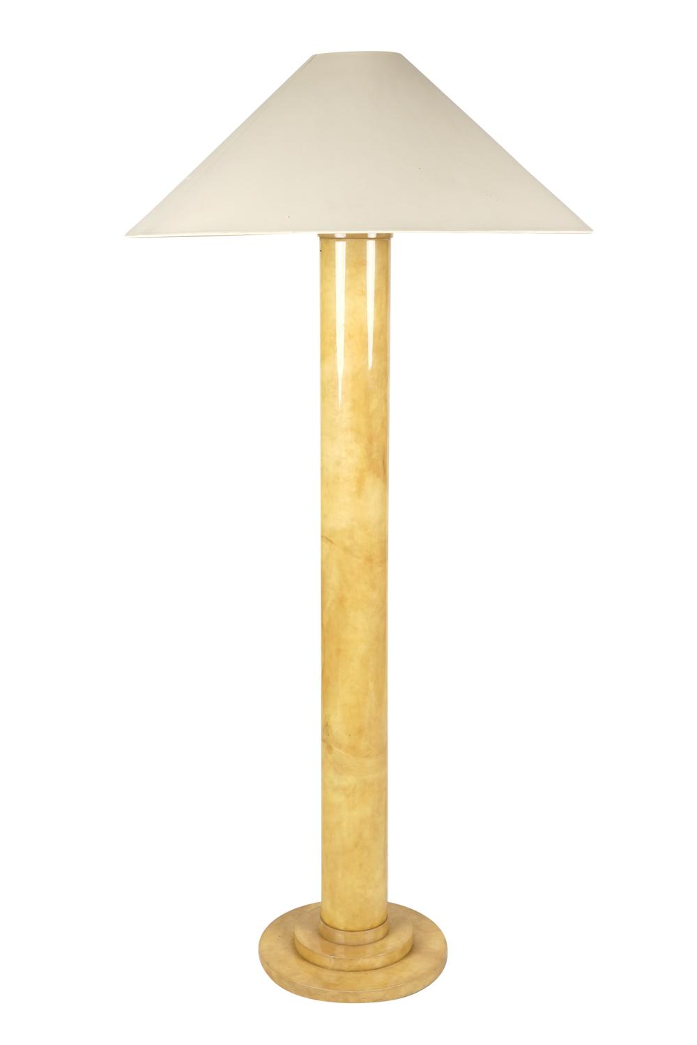 LACQUERED SKIN FLOOR LAMPKarl Springer 33318a