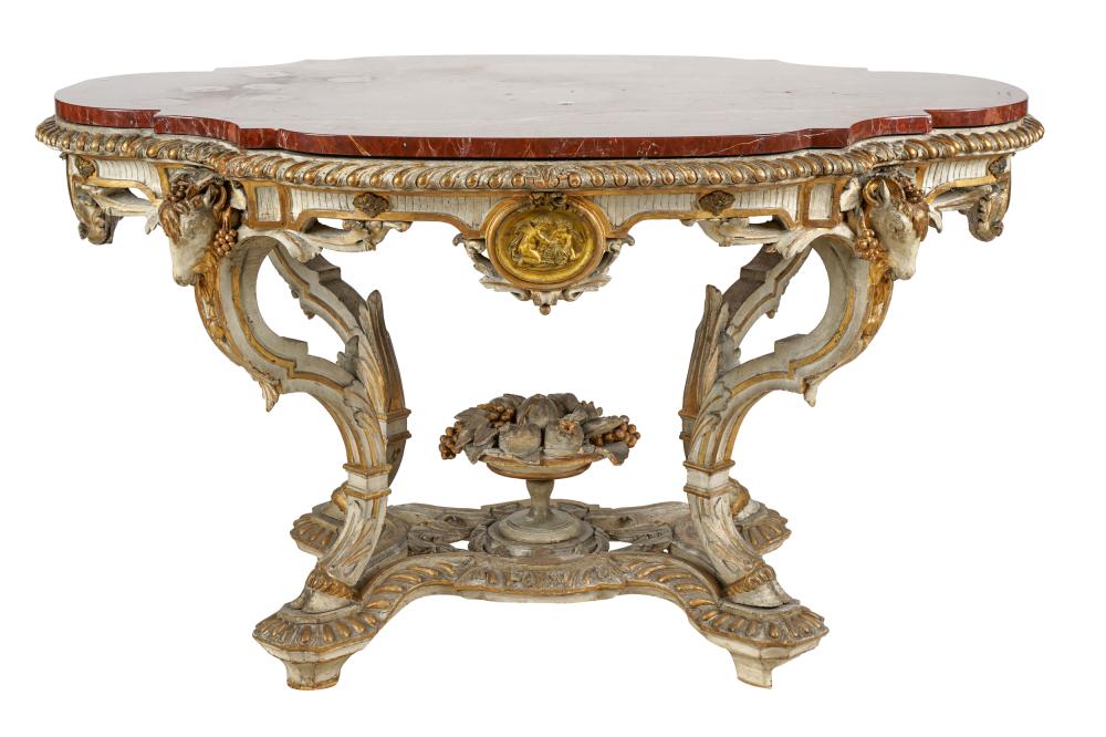 REGENCE STYLE SALON TABLEwith a marble