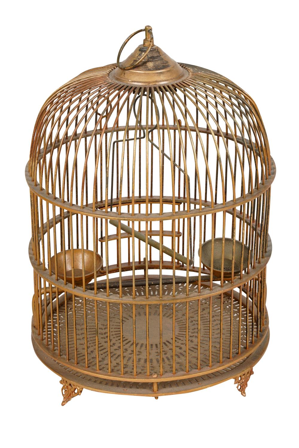 METAL BIRDCAGEwith two bowls and