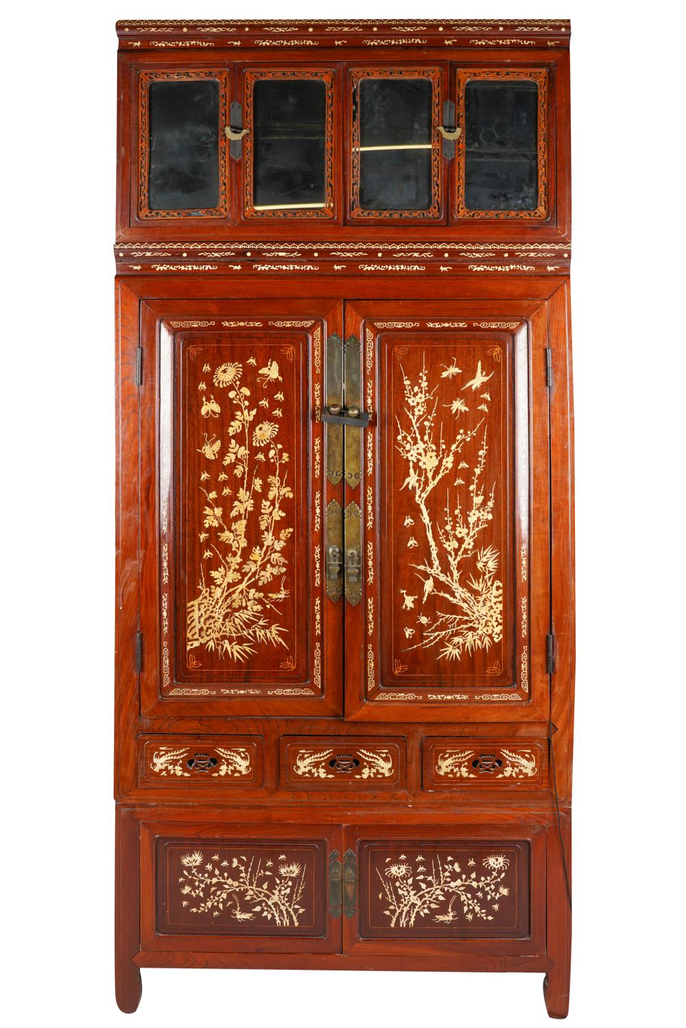 CHINESE INLAID ARMOIREin three 3331a6