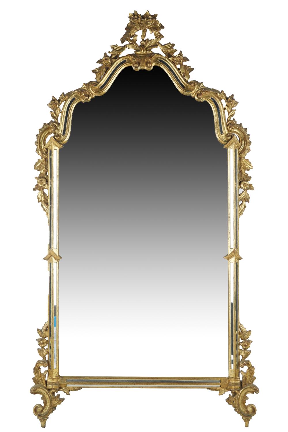 ITALIAN STYLE PARCEL GILT MIRRORwood