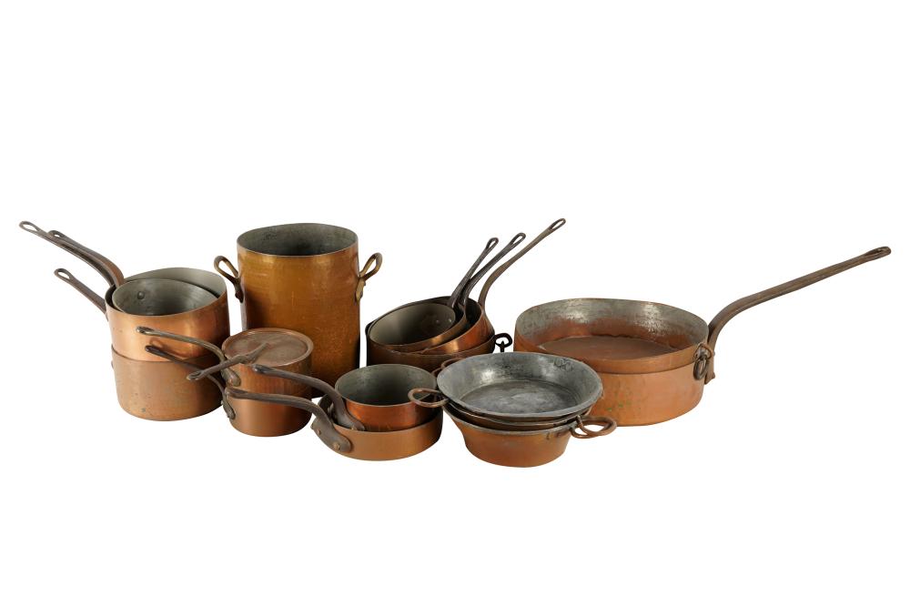 COLLECTION OF COPPER POTScomprising