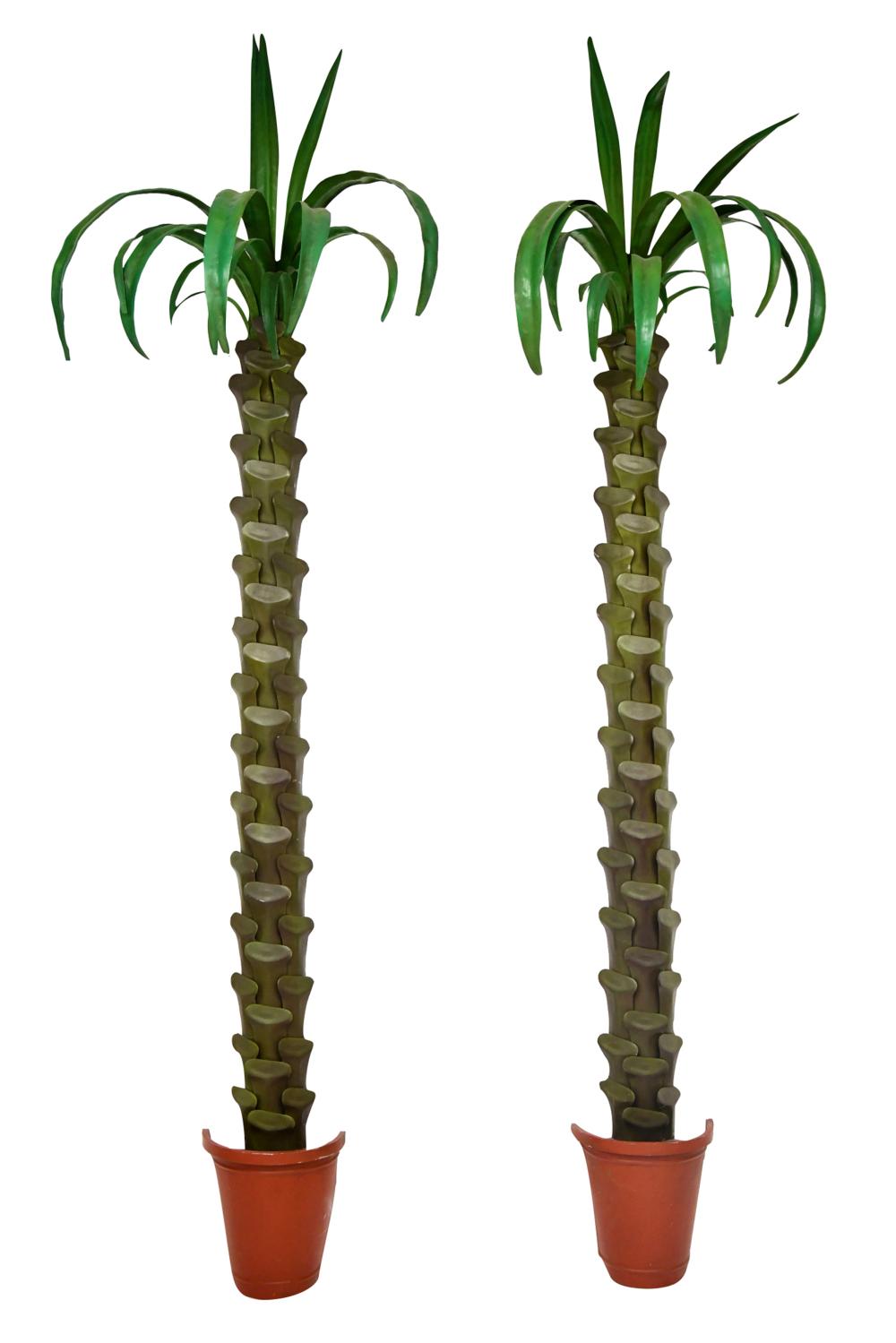 PAIR OF TOLE PALM-FORM RELIEFSCondition: