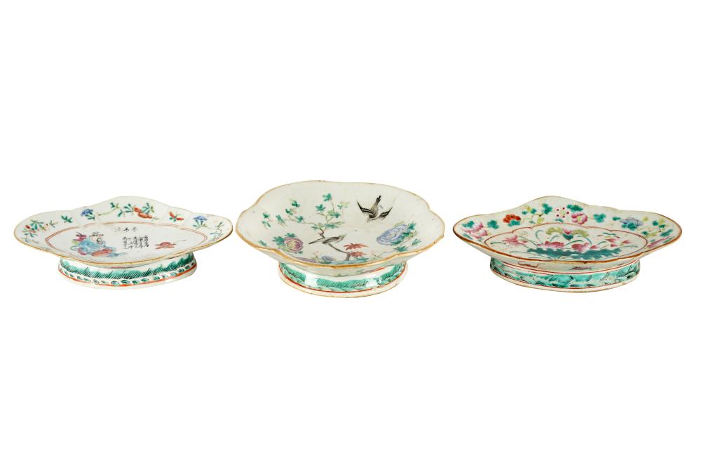 THREE CHINESE FOOTED DISHESone 3331d7