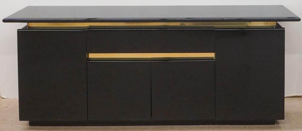 MODERN BLACK LACQUERED SIDEBOARD