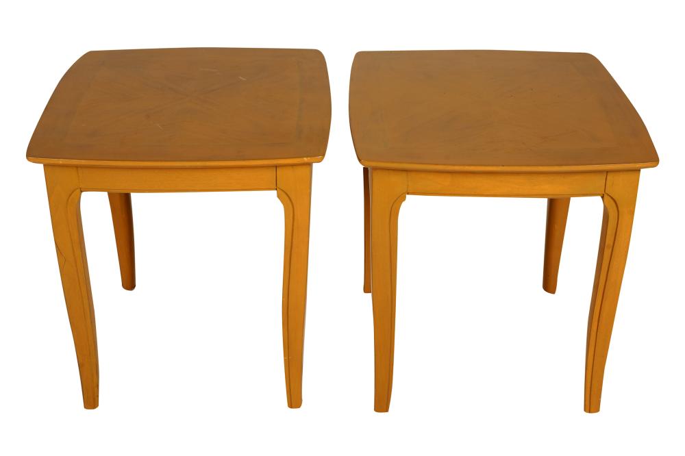 PAIR OF WIDDICOMB SQUARE SIDE TABLESwith 33325e