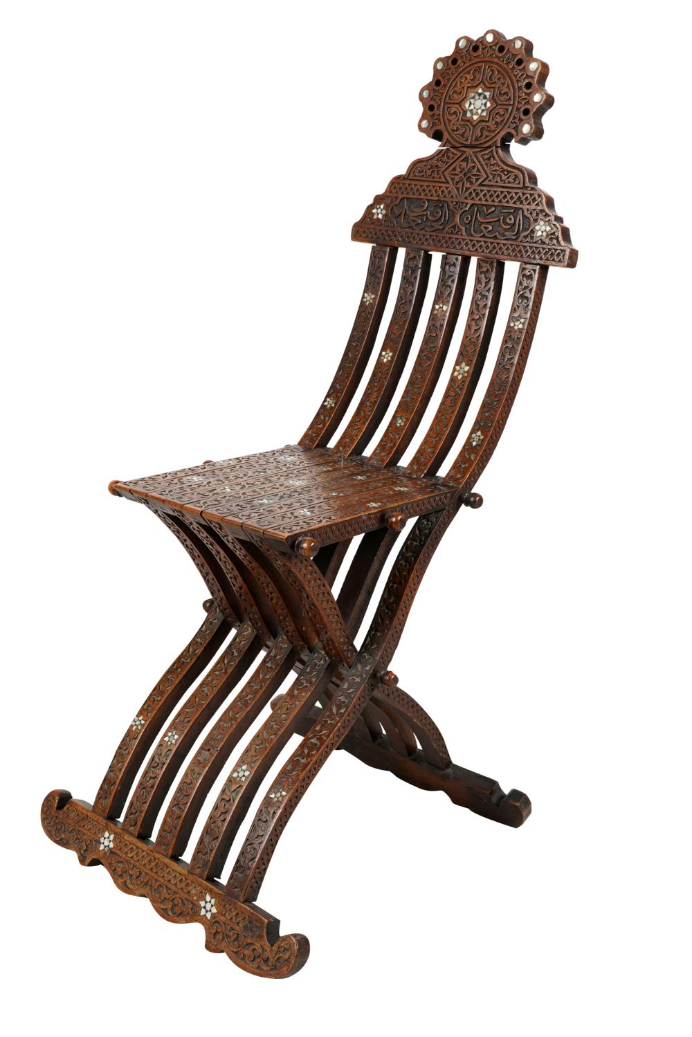 SYRIAN INLAID FOLDING CHAIRCondition: