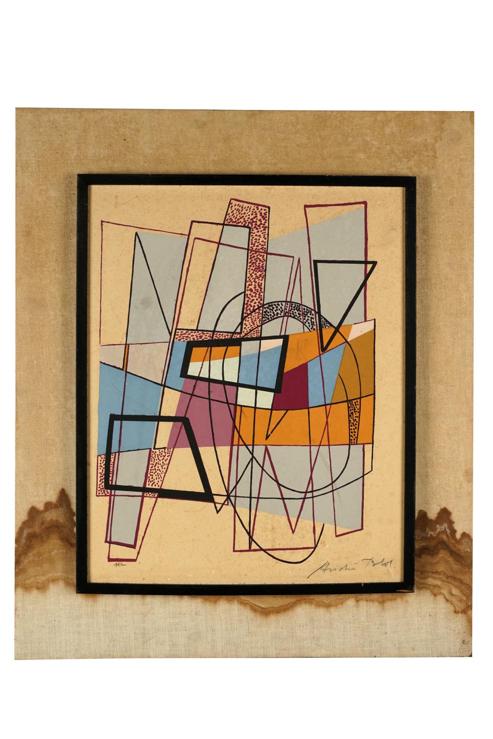 ANDRE BLOC 1896 1966 ABSTRACTserigraph 3332ab