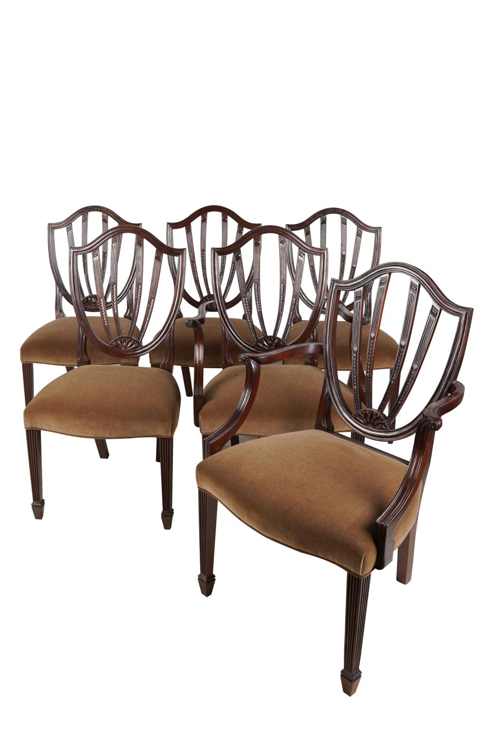 SIX BAKER MAHOGANY DINING CHAIRSHistorical 3332be