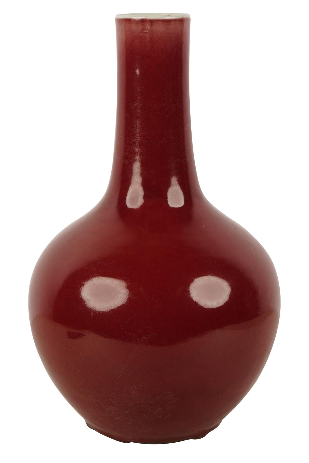 CHINESE OXBLOOD VASEunsigned Condition  3332ce