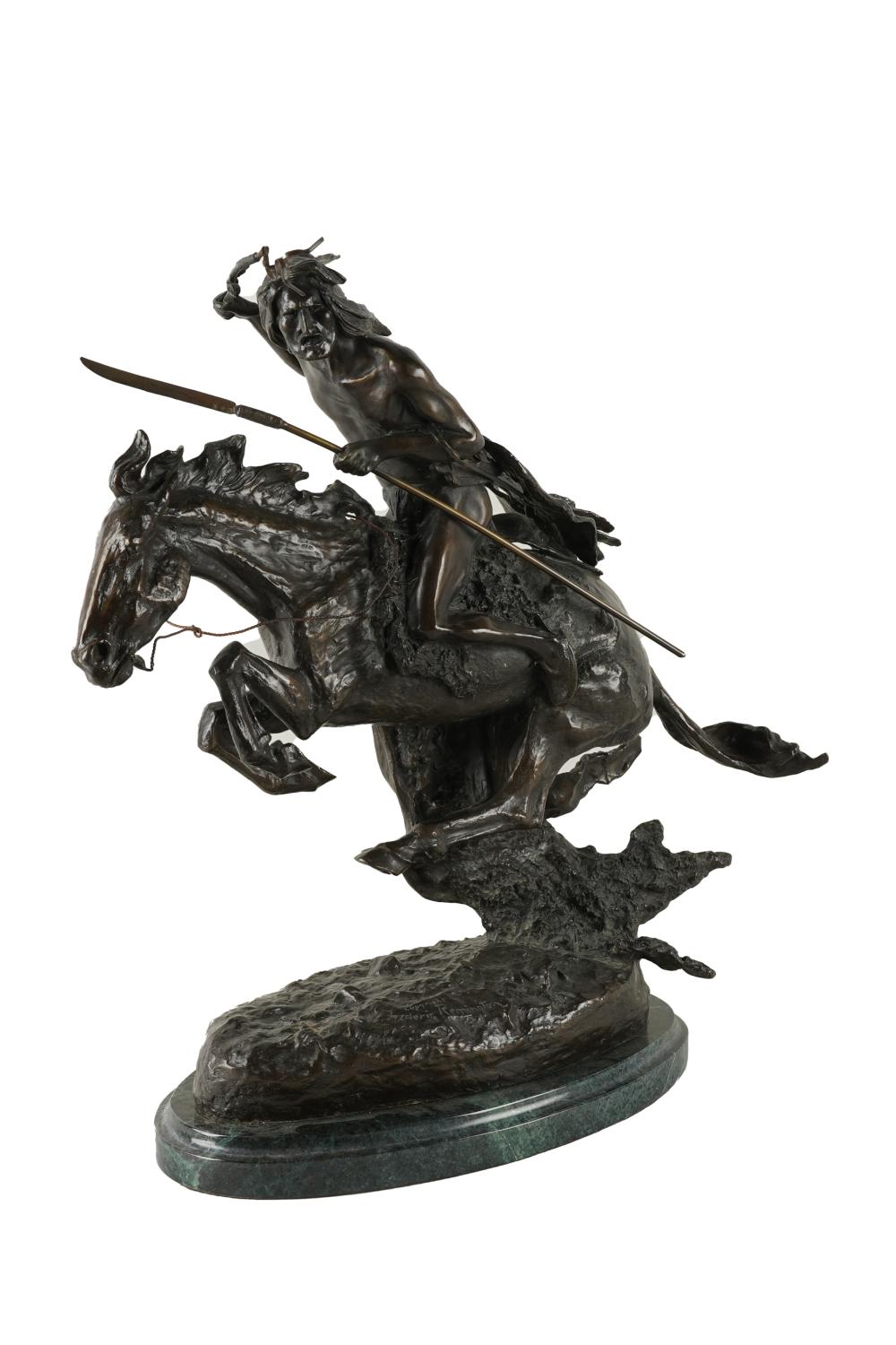 AFTER FREDERIC REMINGTON: "CHEYENNE"bronze