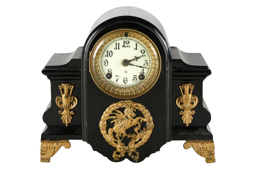 ANSONIA PAINTED METAL MANTEL CLOCKsigned 333368