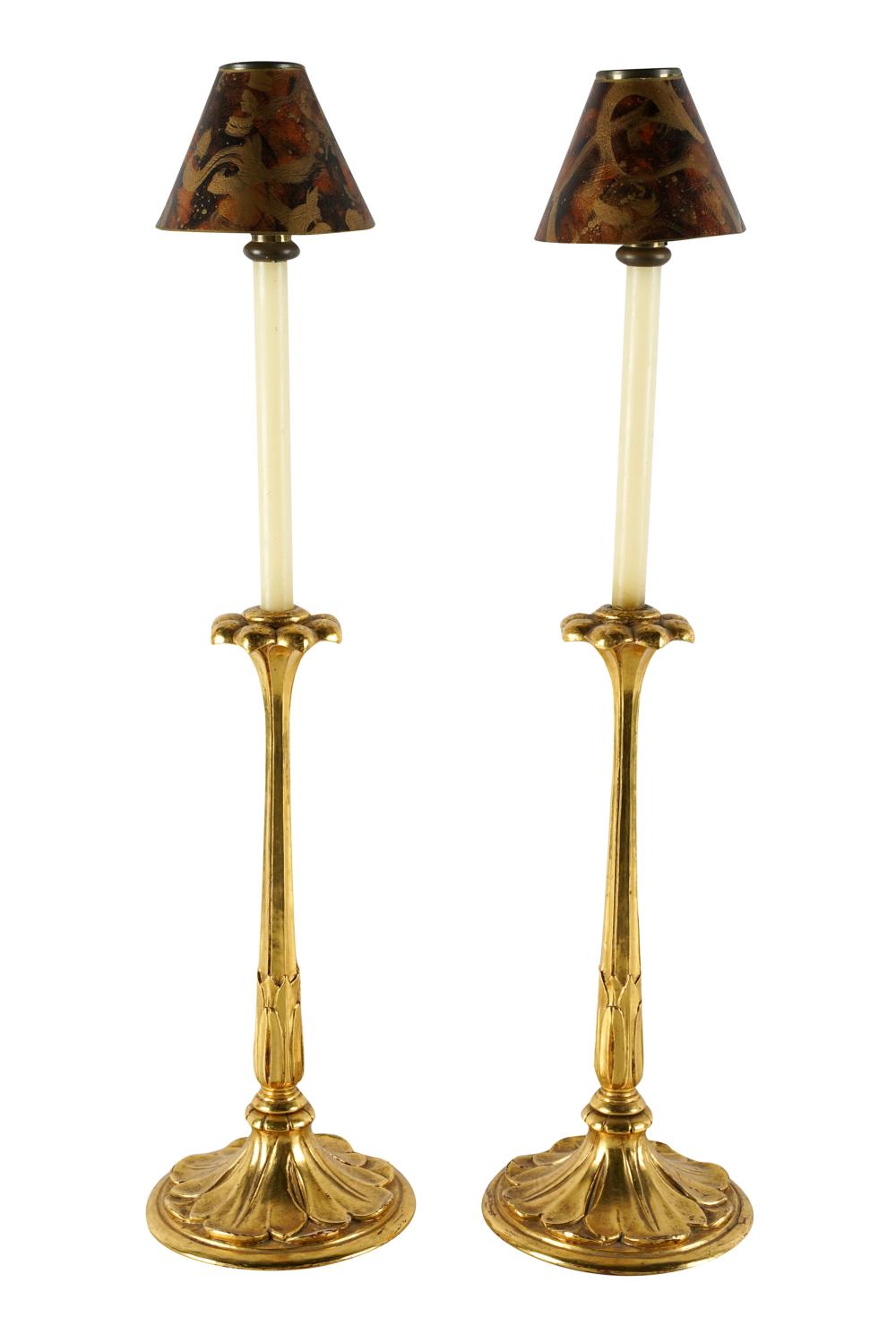 PAIR OF CARVED GILTWOOD CANDLE