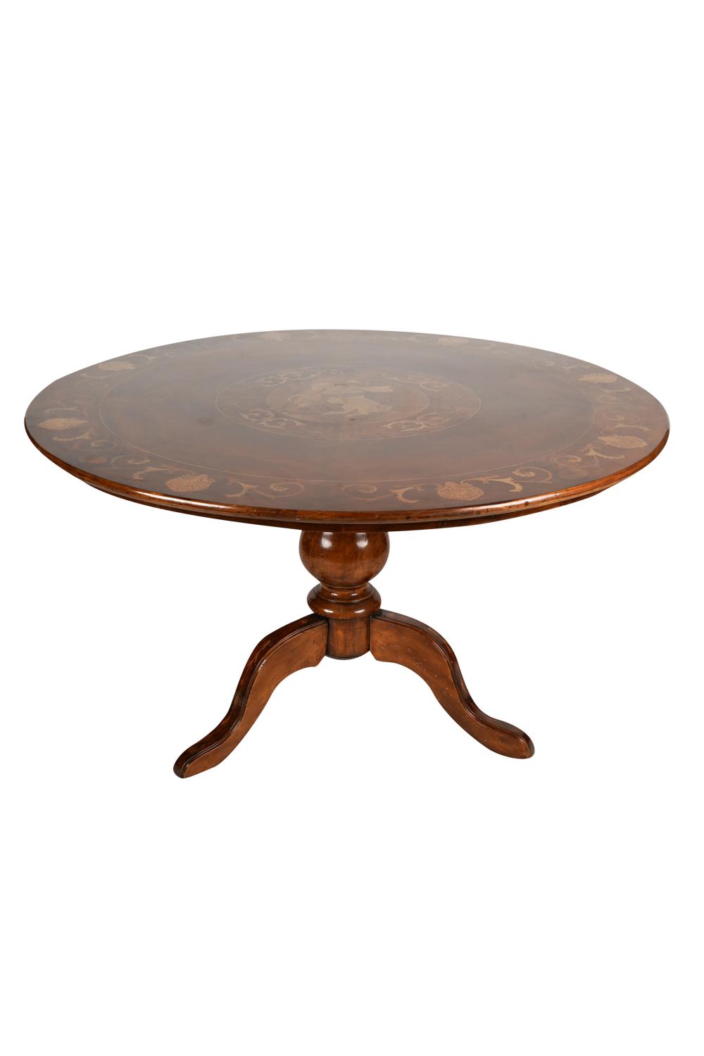 INLAID DINING TABLEafter 1950, with