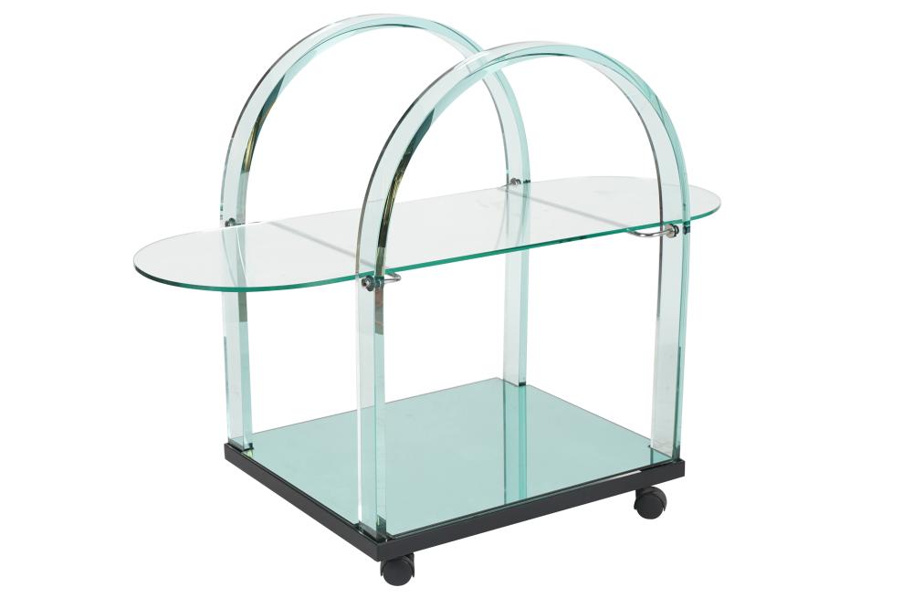 MODERNIST GLASS BEVERAGE CARTwith