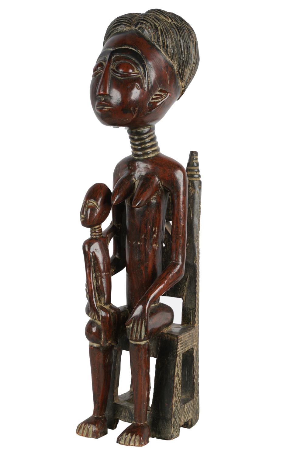 AFRICAN CARVED WOOD FIGURAL GROUPdepicting 3333e2