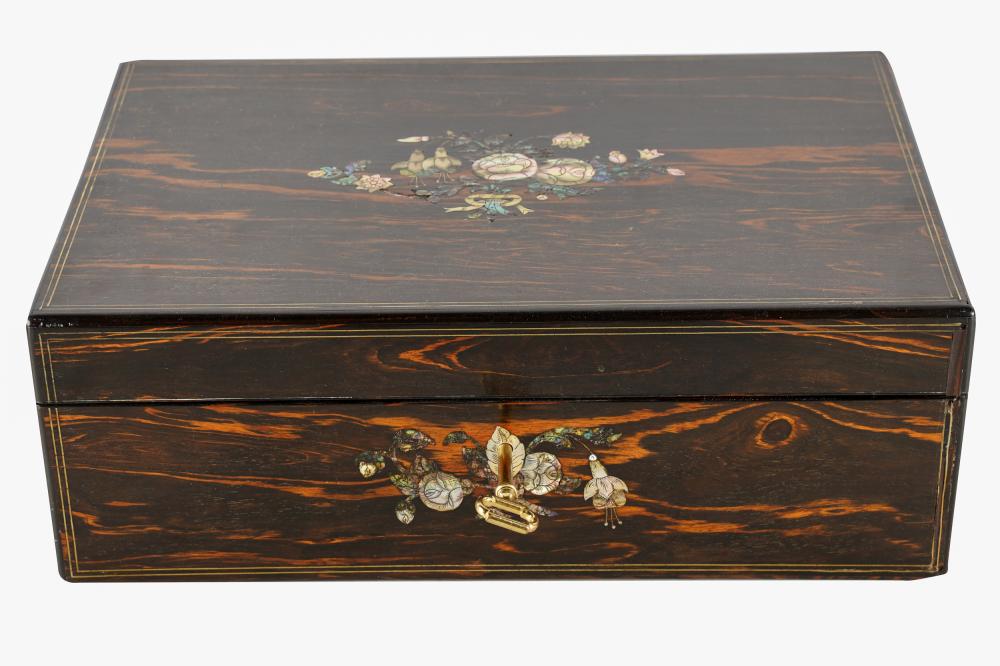 ENGLISH INLAID LAP DESKCoromandel 3333f2