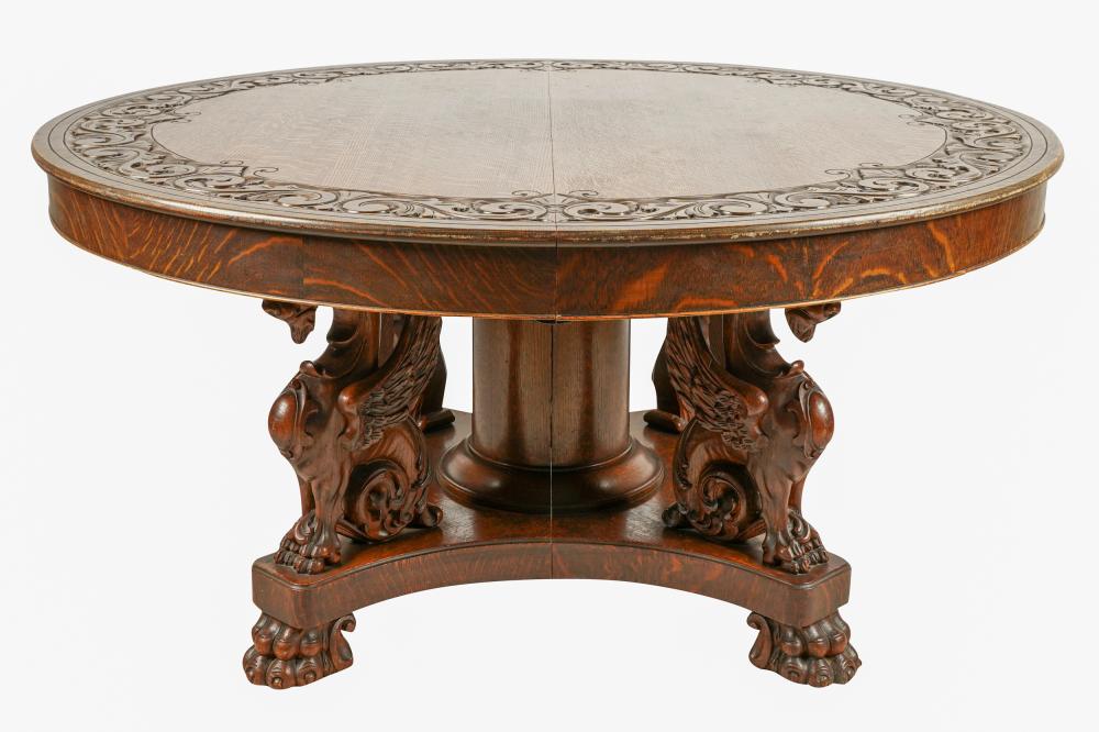 CARVED OAK TABLElate 19th / early 20th