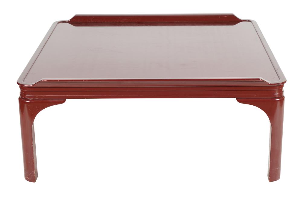 RED LACQUERED MODERN COFFEE TABLECondition  33346d