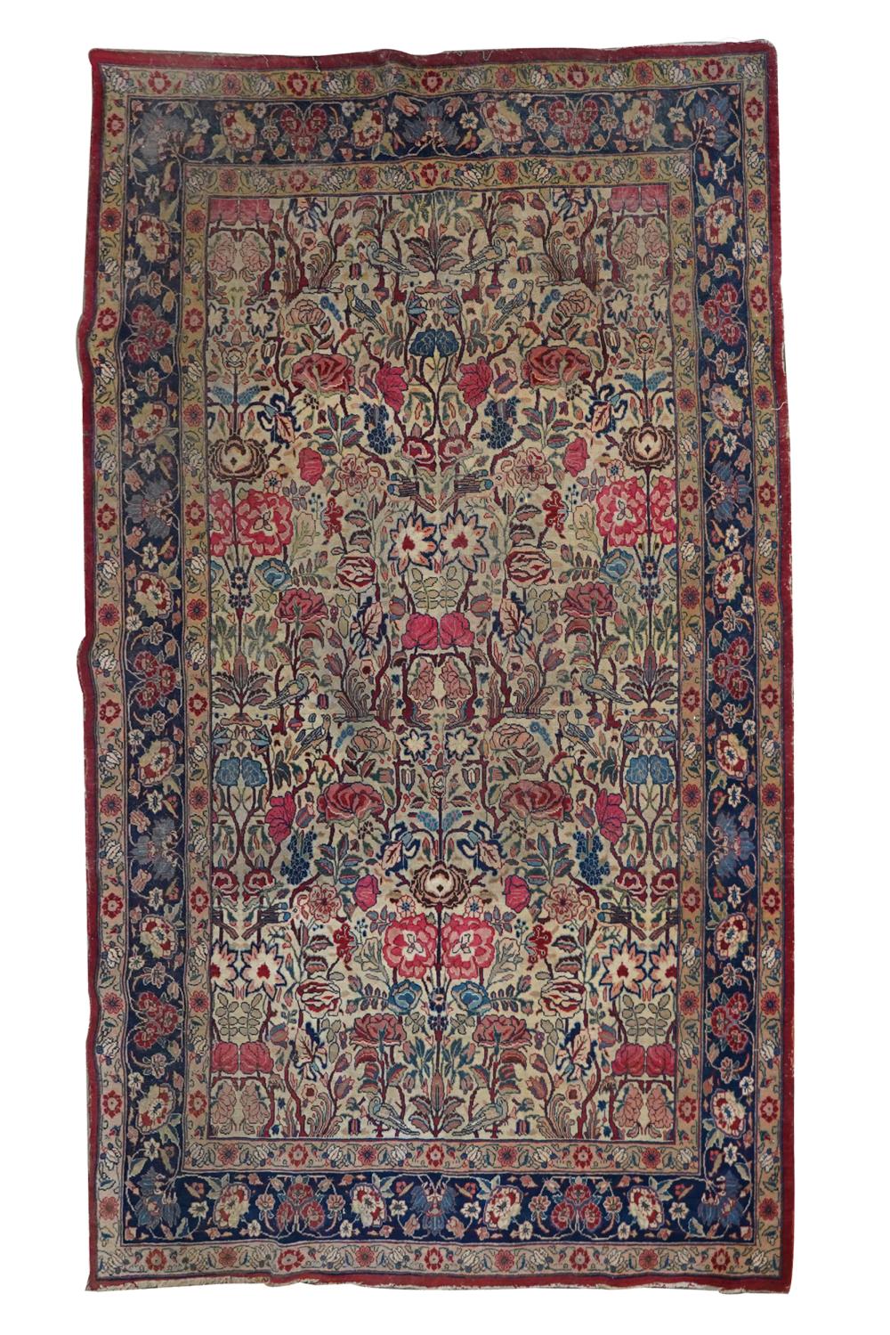 FLORAL PERSIAN CARPETwool; Condition: