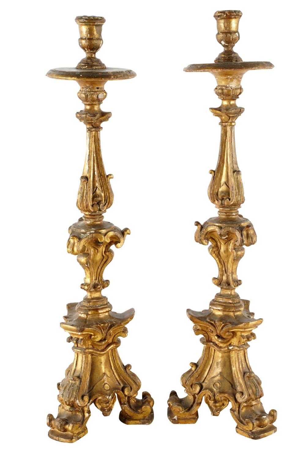 PAIR OF CONTINENTAL GILT & GESSO