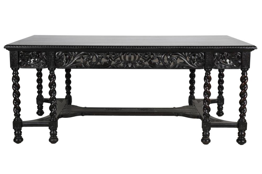 JACOBEAN STYLE EBONIZED WOOD LIBRARY 3334c2