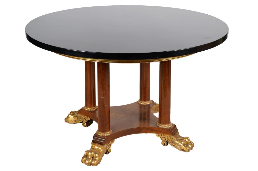 REGENCY SYLE FAUX MARBLE-TOP TABLEafter