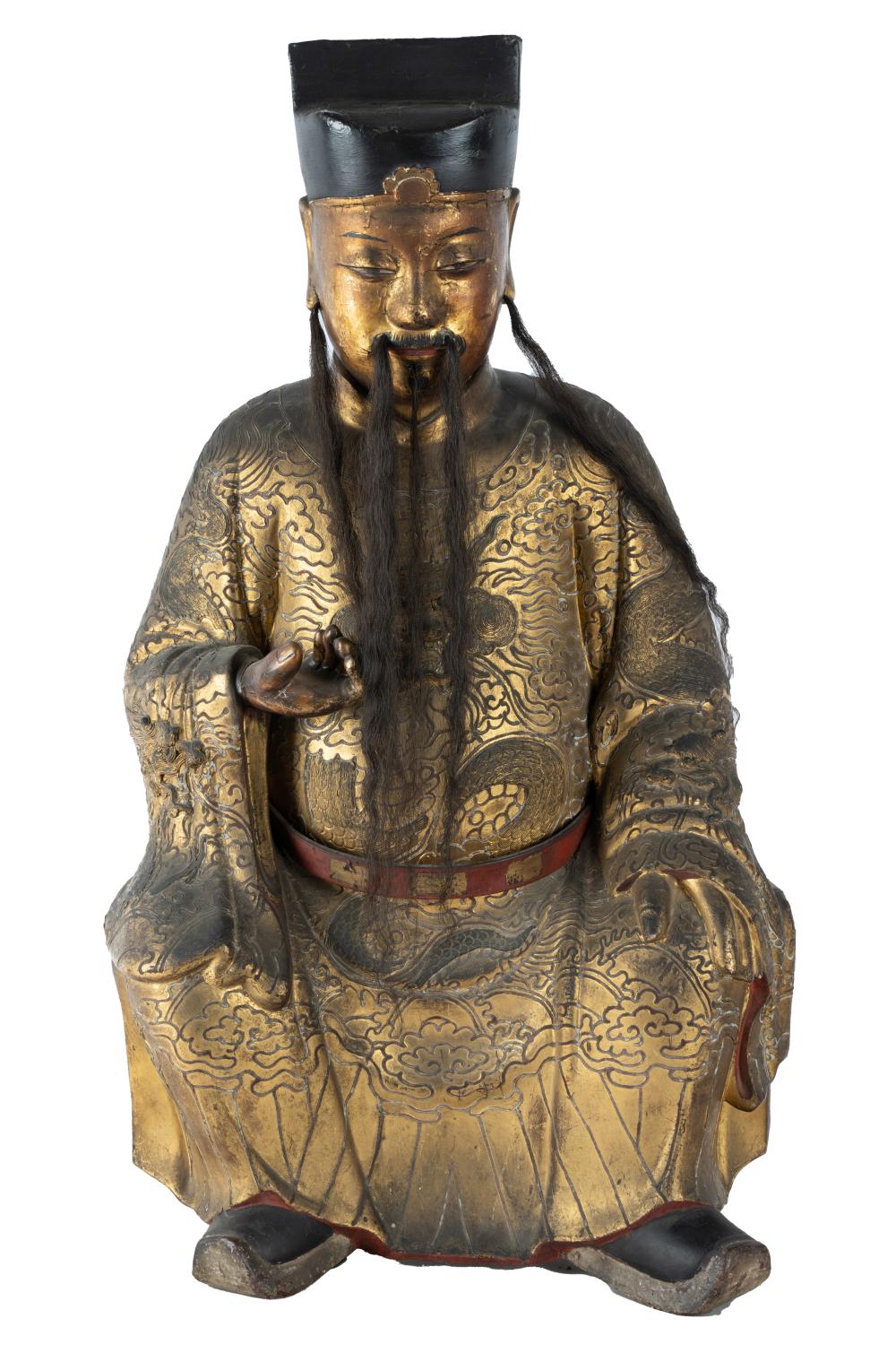 ASIAN POLYCHROMED LACQUERED FIGUREwith 33351d