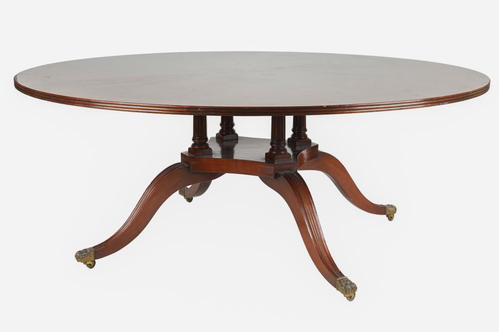 REGENCY STYLE MAHOGANY DINING TABLE20th 333524