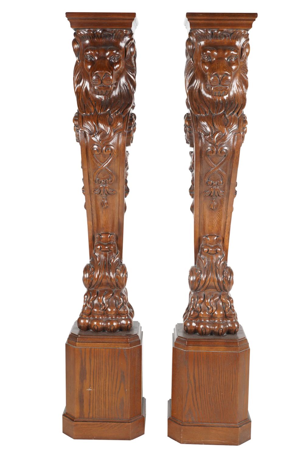 RAYMOND ENKEBOLL PAIR OF CARVED 33352f