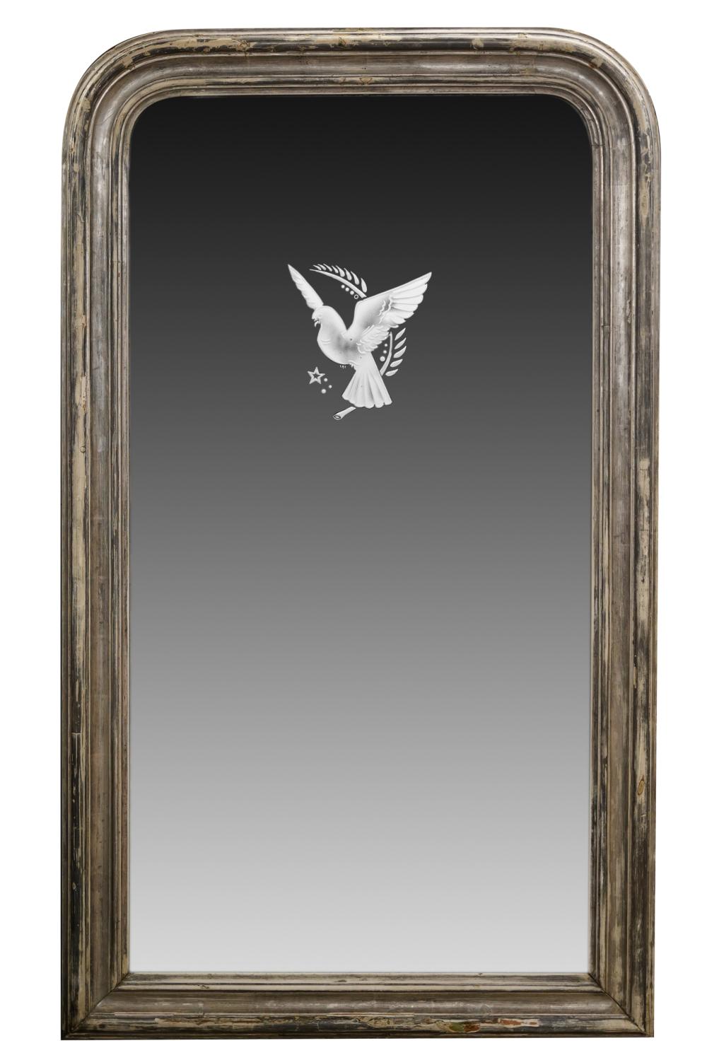 FRENCH SILVERED WOOD MIRRORthe 333598