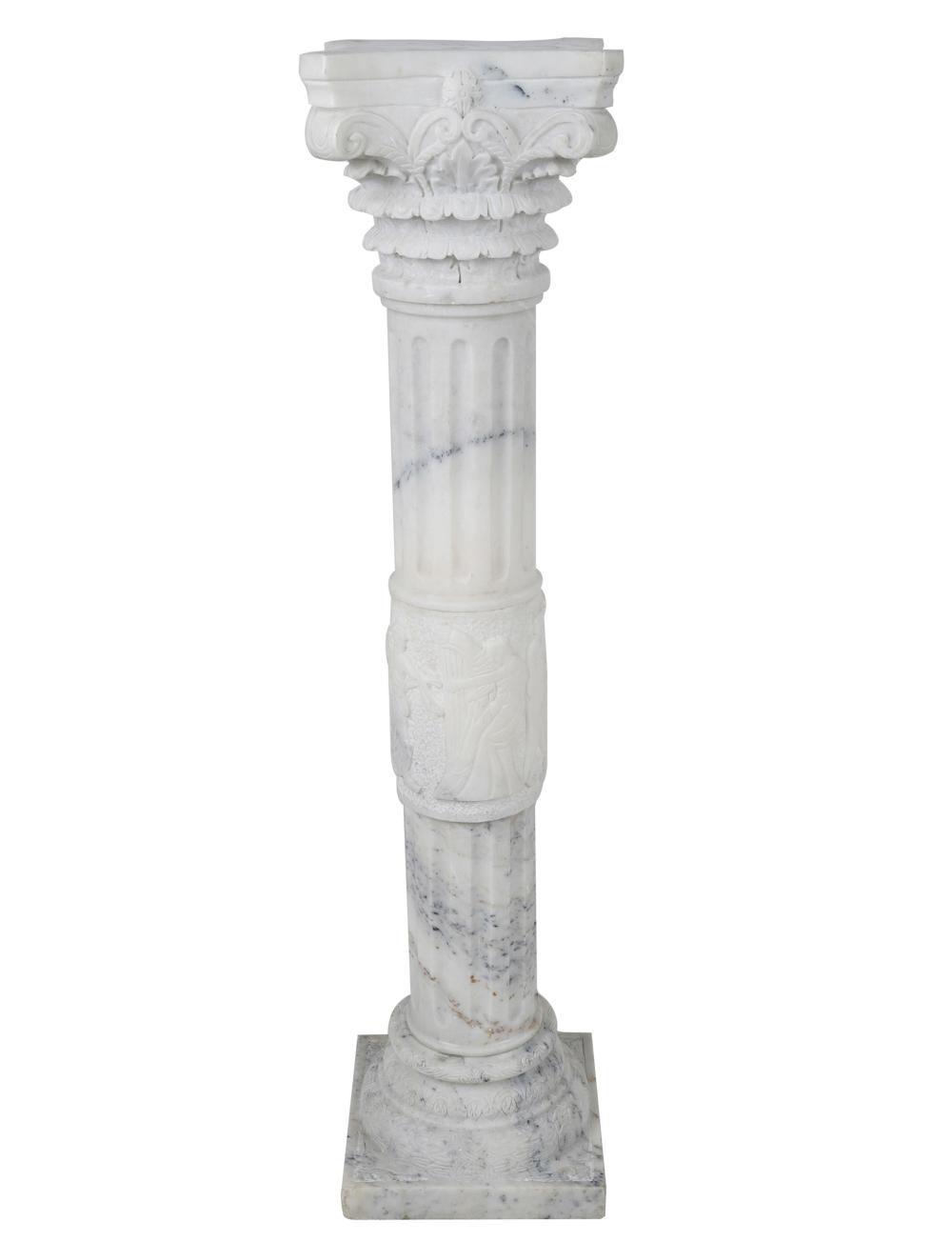 CARVED MARBLE PEDESTALwith a wide 333599