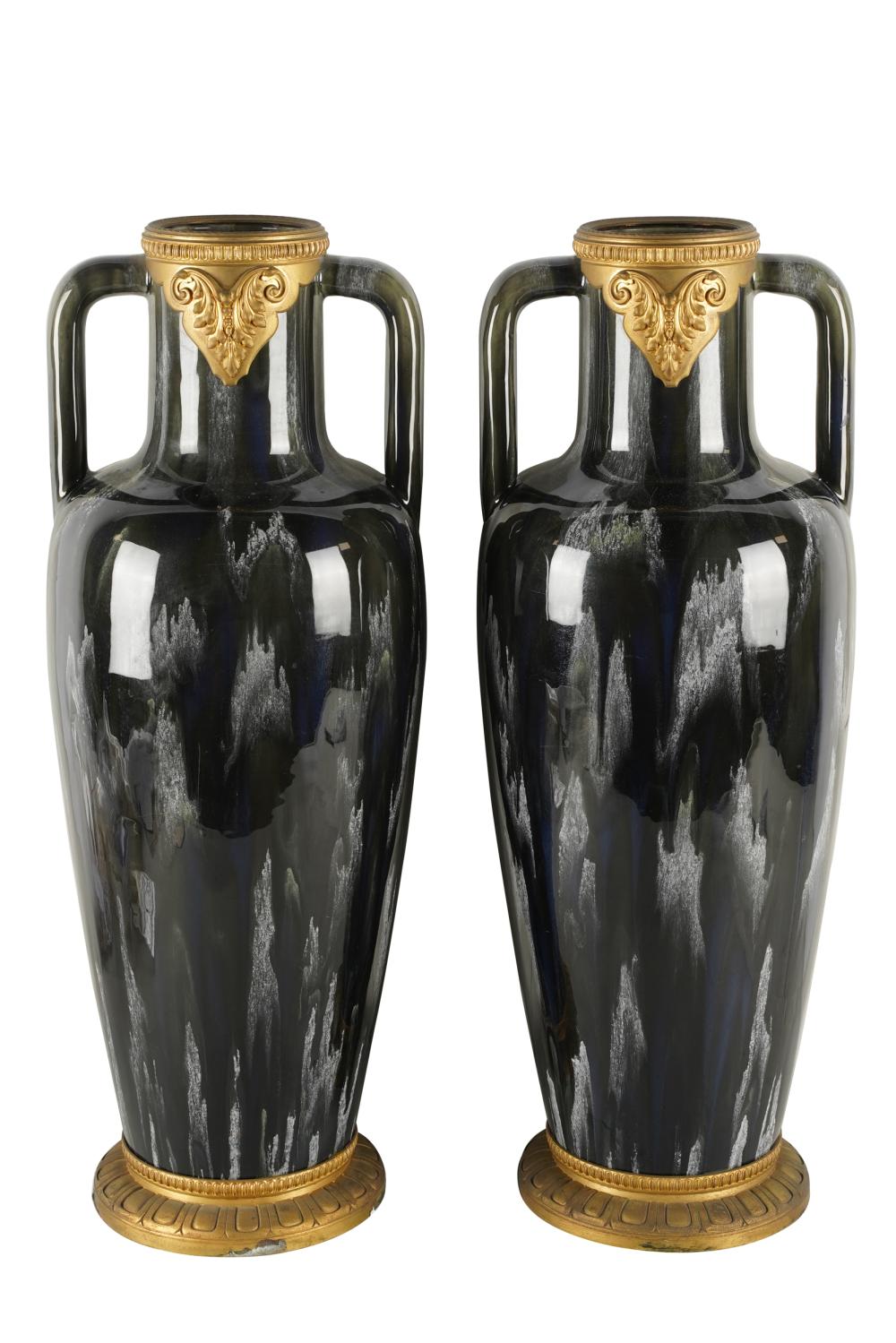 PAIR OF LARGE ART-DECO STYLE POTTERY