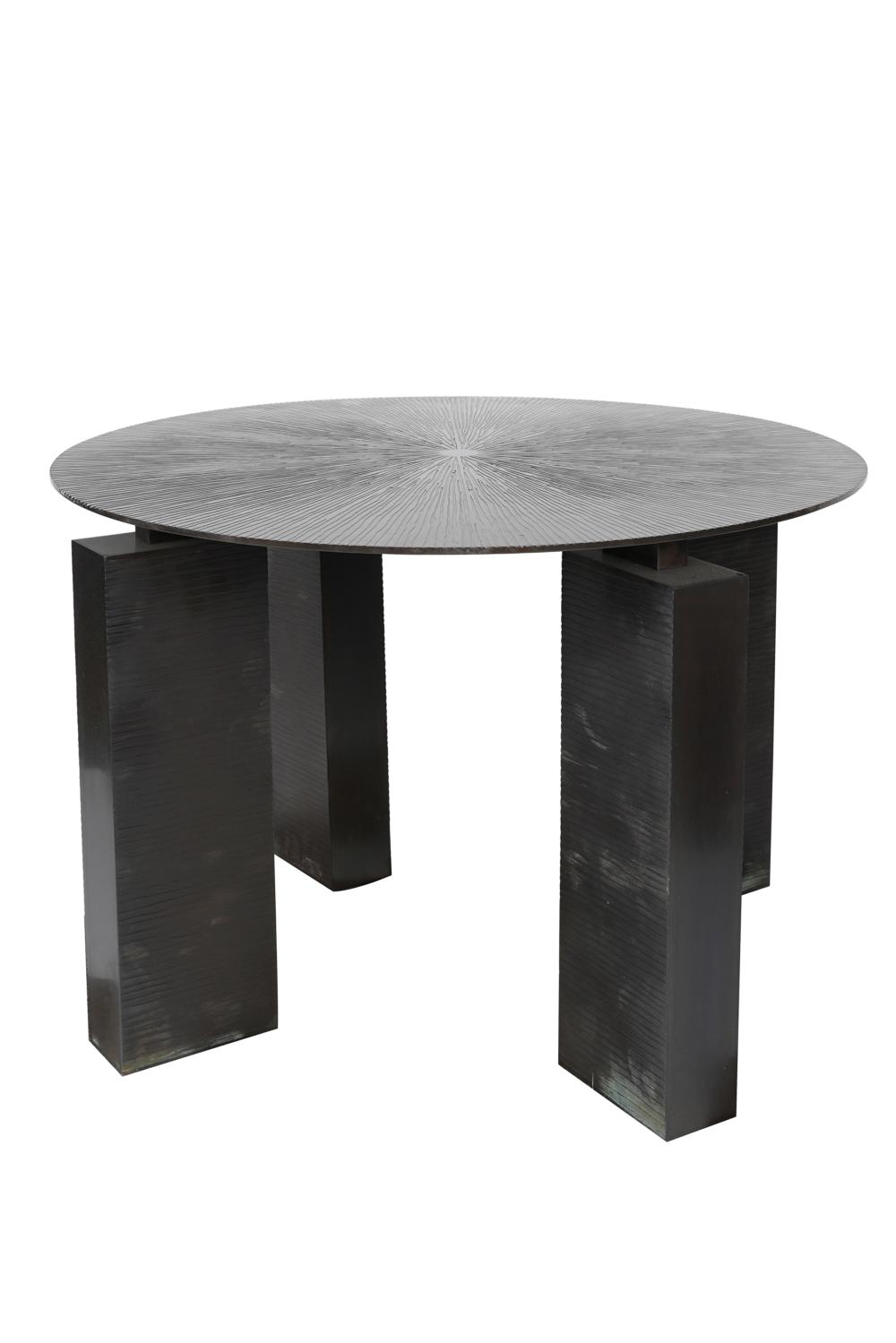 CAST METAL COCKTAIL TABLEunsigned  33363a