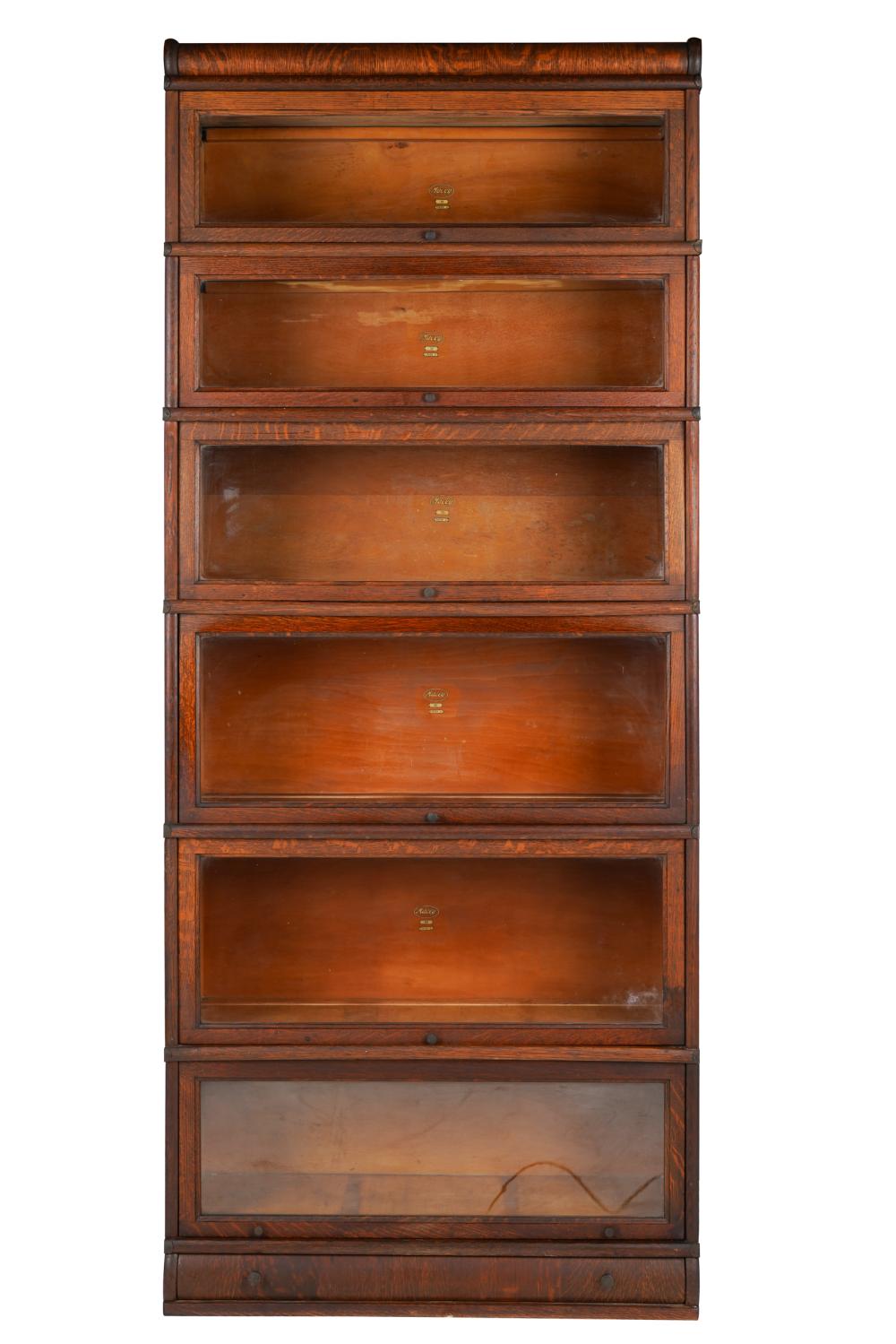 MACEY SIX-SECTION OAK LAWYERS BOOKCASEwith
