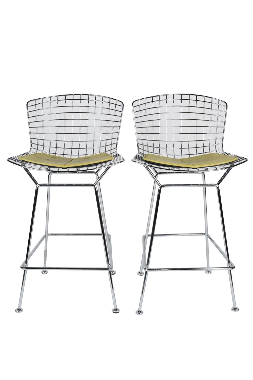 HARRY BERTOIA FOR KNOLL: PAIR CHROME