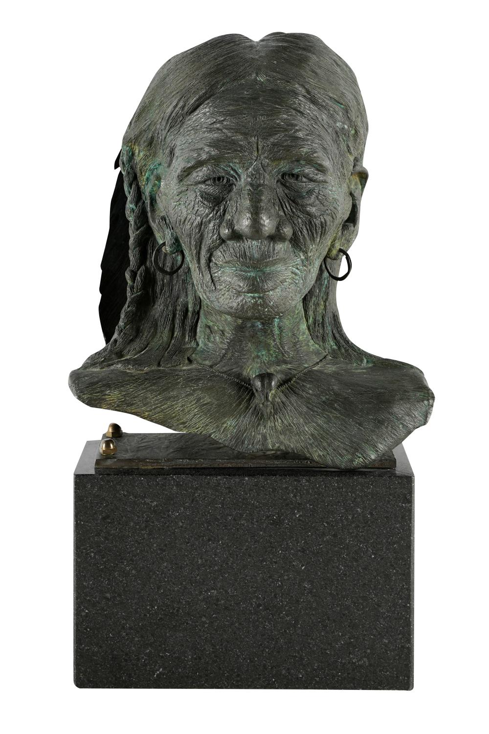 20TH CENTURY: BUST OF A NATIVE