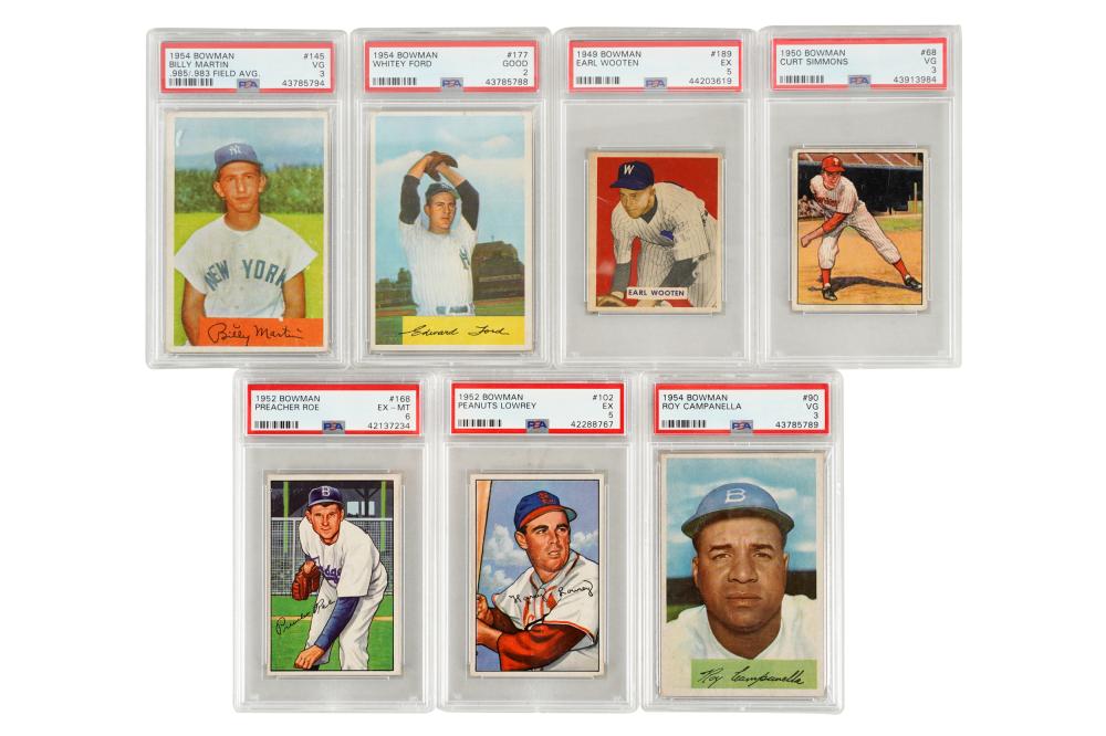 PSA GRADED BOWMAN BASEBALL CARDScomprising 3336fc