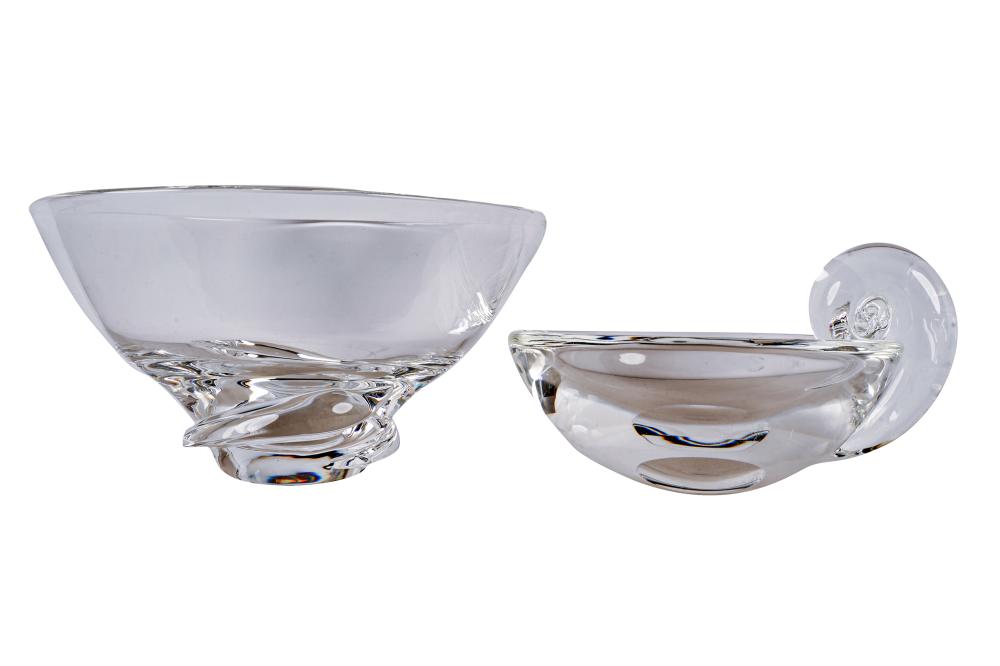 TWO STEUBEN GLASS BOWLSeach signed 333706