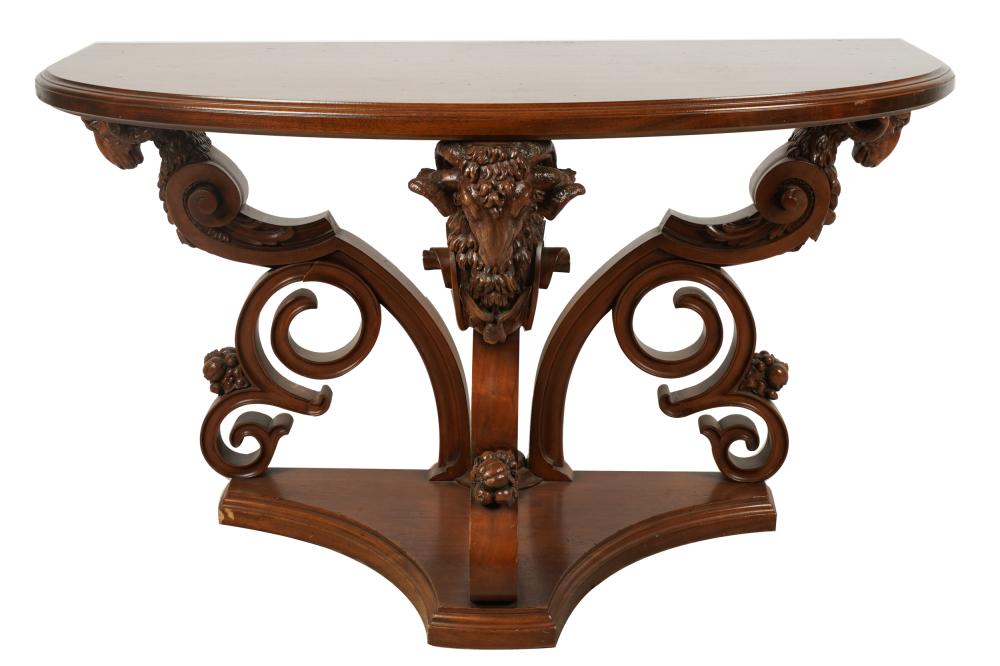 RENAISSANCE STYLE CARVED MAHOGANY