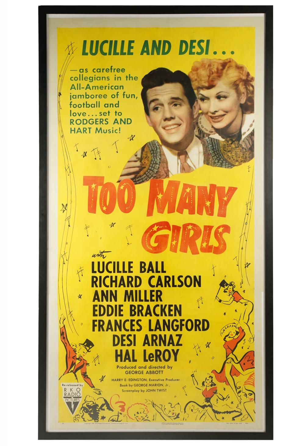 TOO MANY GIRLSoriginal movie poster;