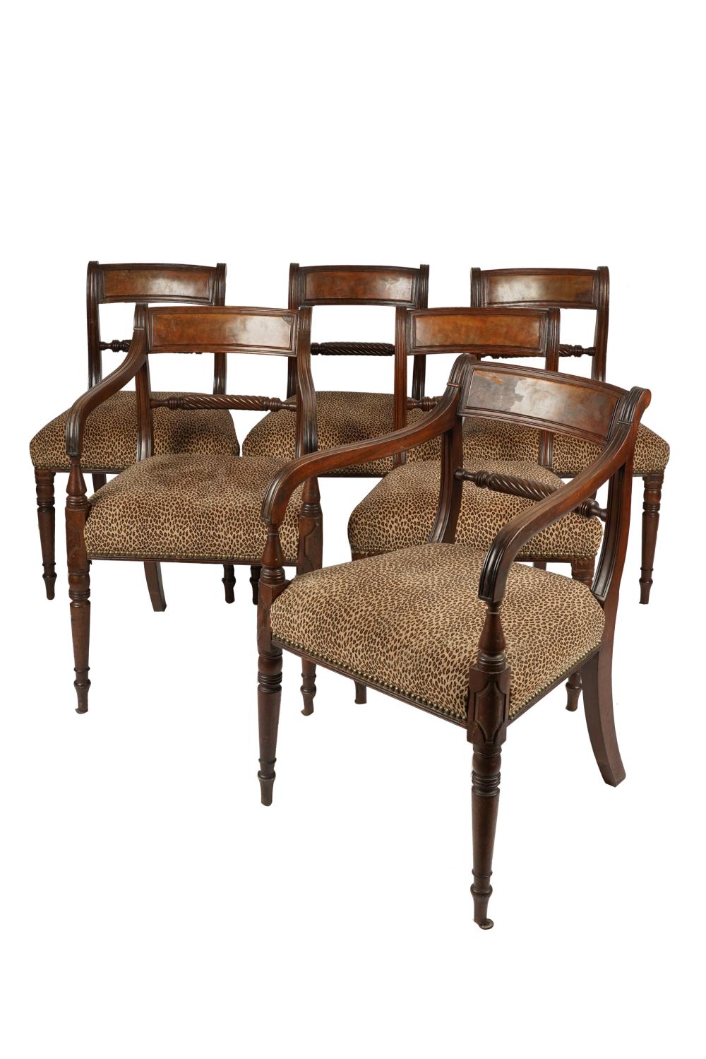 SET OF ENGLISH REGENCY MAHOGANY