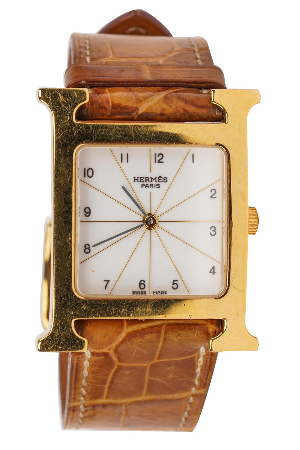 HERMES 'HEURE H' GOLDPLATE & STAINLESS