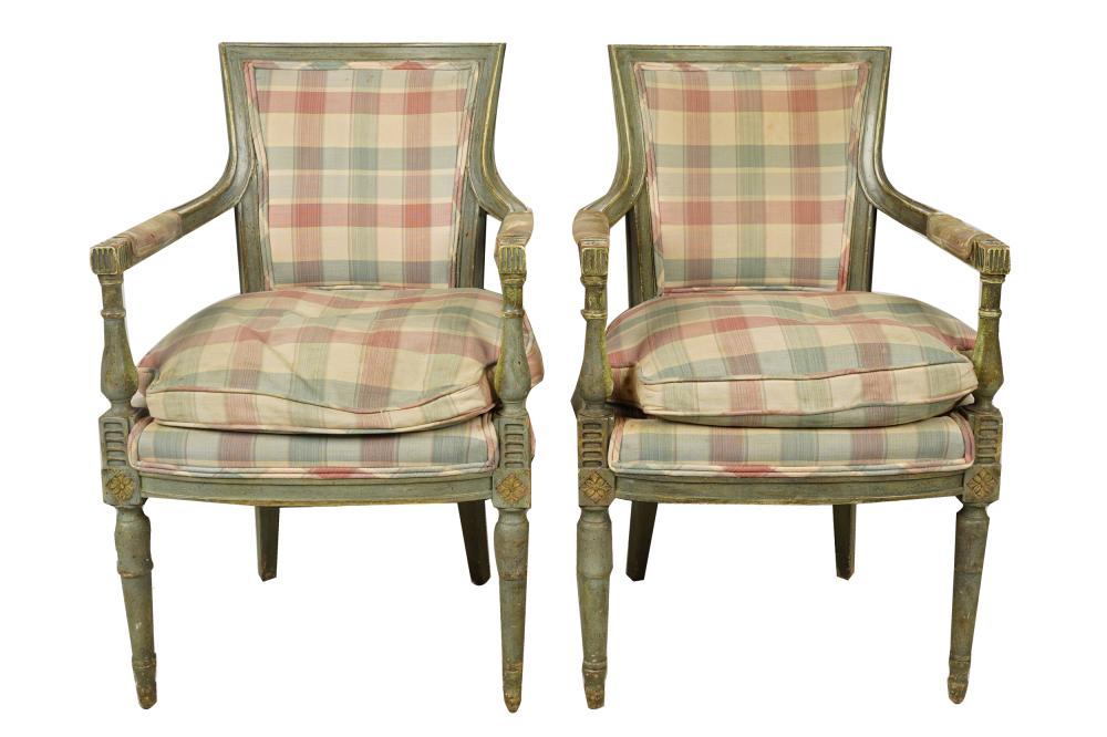 PAIR OF NEOCLASSIC STYLE PAINTED 33380f