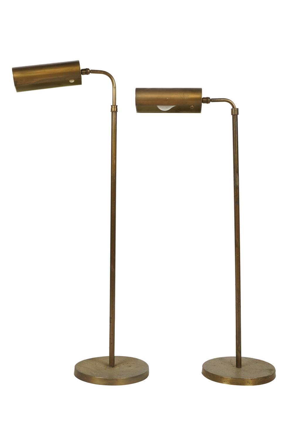 PAIR OF BRIDGE LAMPSadjustable height;