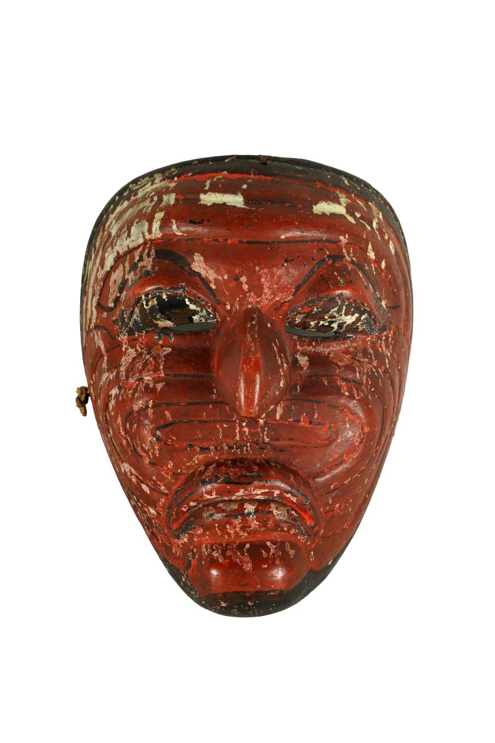 TRIBAL PAINTED MASKwood carved; Condition: