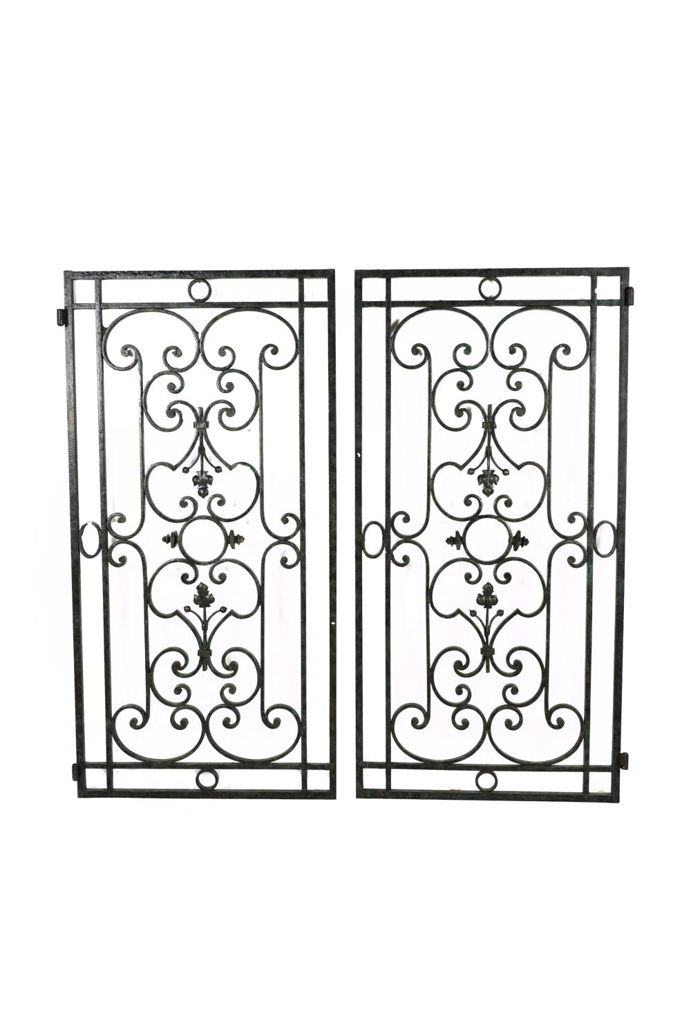 PAIR OF FRENCH IRON GATESCondition: