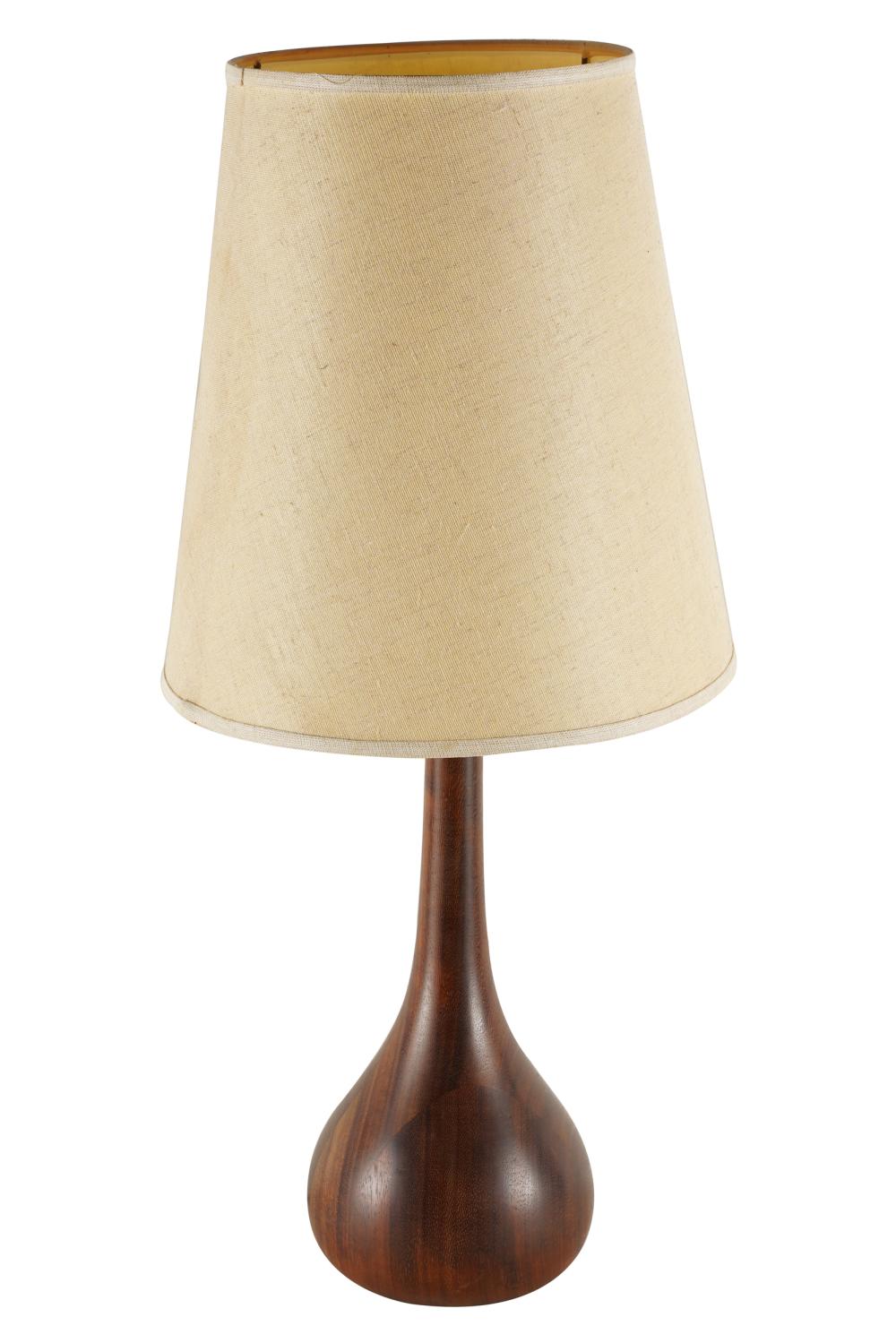 DANISH MODERN WOOD TABLE LAMPunsigned  33387a